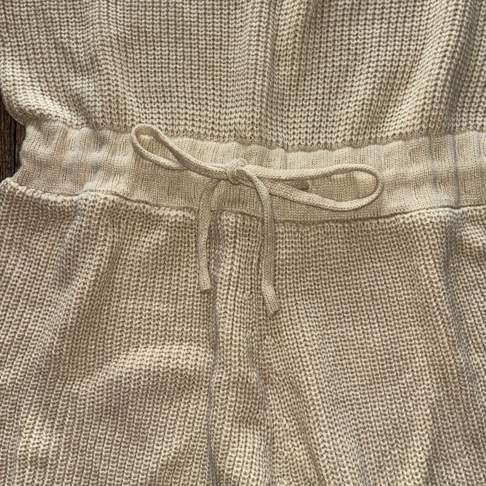 Petal & Pup Cream Knit Sweater Romper - Picture 3 of 5